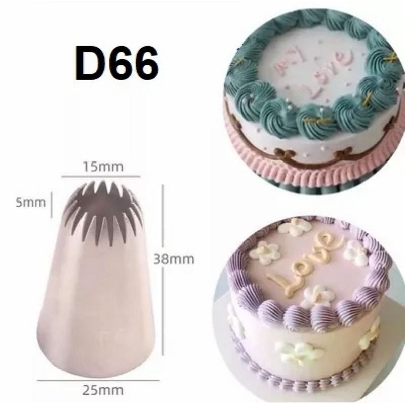 หัวบีบครีมD66,หัวบีบคุกกี้