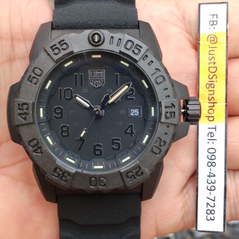 Luminox 3501.BO  มือ2 แท่งแก๊ส เขียวส้ม