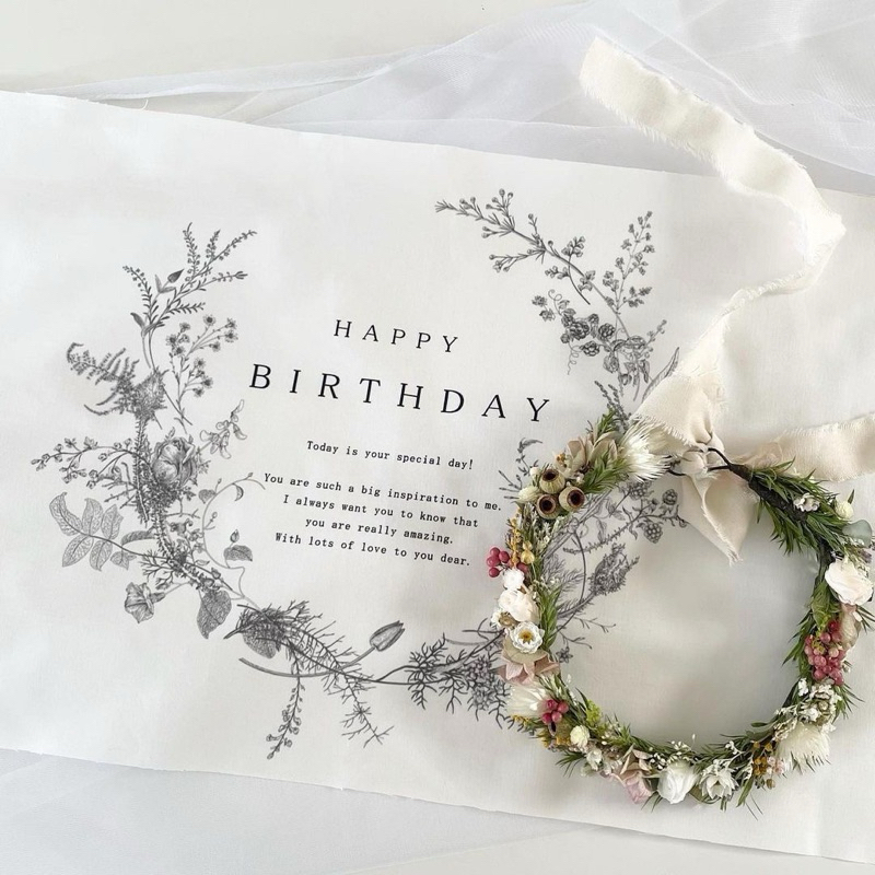 SHOP21 •  ป้ายผ้าตกแต่ง happy birthday ธงผ้า ป้ายผ้าวันเกิด ธงวันเกิด ตกแต่งห้อง งานปาร์ตี้