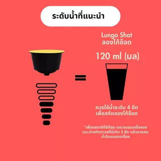 กาแฟแคปซูล ทรงดอลเช่ กัสโต้ จำนวน 10 แคปซูล ราคา 22 บาท/แคปซูล