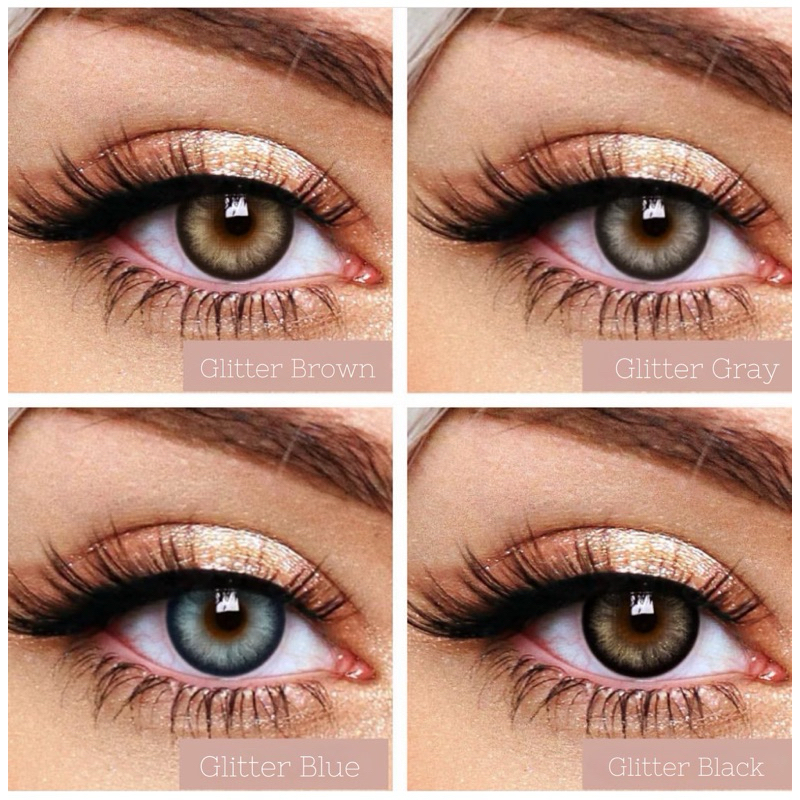 Glitter 4 สี คอนแทคเลนส์สายฝอ มีค่าสายตา DIA : 14.5