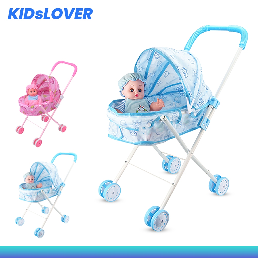Kidslover ของเล่นตุ๊กตารถเข็นเด็ก ของเล่นเด็ก แบบพับเก็บได้