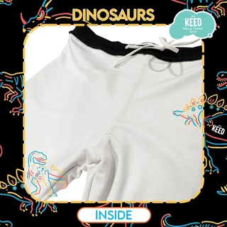 KEED : ชุดว่ายน้ำเด็กโต เสื้อแขนสั้น-กางเกงขาสั้น ตกแต่งกสรีน >> Dinosaurs << *205DN*