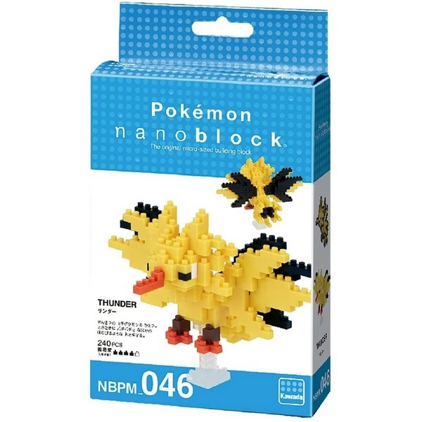 Kawada nanoblock Pokemon NBPM_046 Thunder (Zapdos) 4972825213827 (นาโนบล็อค)