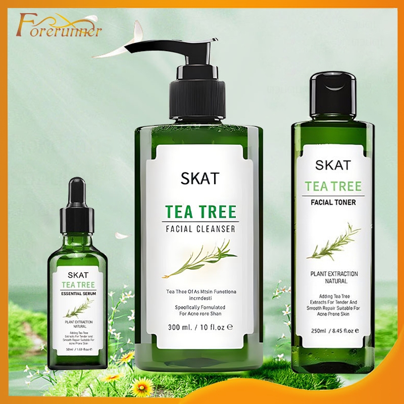 เจลล้างหน้าทีทรี โฟมล้างหน้า สูตรอ่อนโยน 300ml สำหรับคนเป็นสิว และผิวแพ้ง่าย.PH Balance 5.5 Tea Tree Facial Cleanser