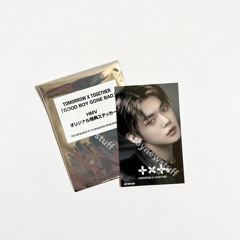 [พร้อมส่ง🖤] เบเนฟิต POB Sticker ยอนจุน TXT Yeonjun ของ HMV ญี่ปุ่น Good boy gone bad