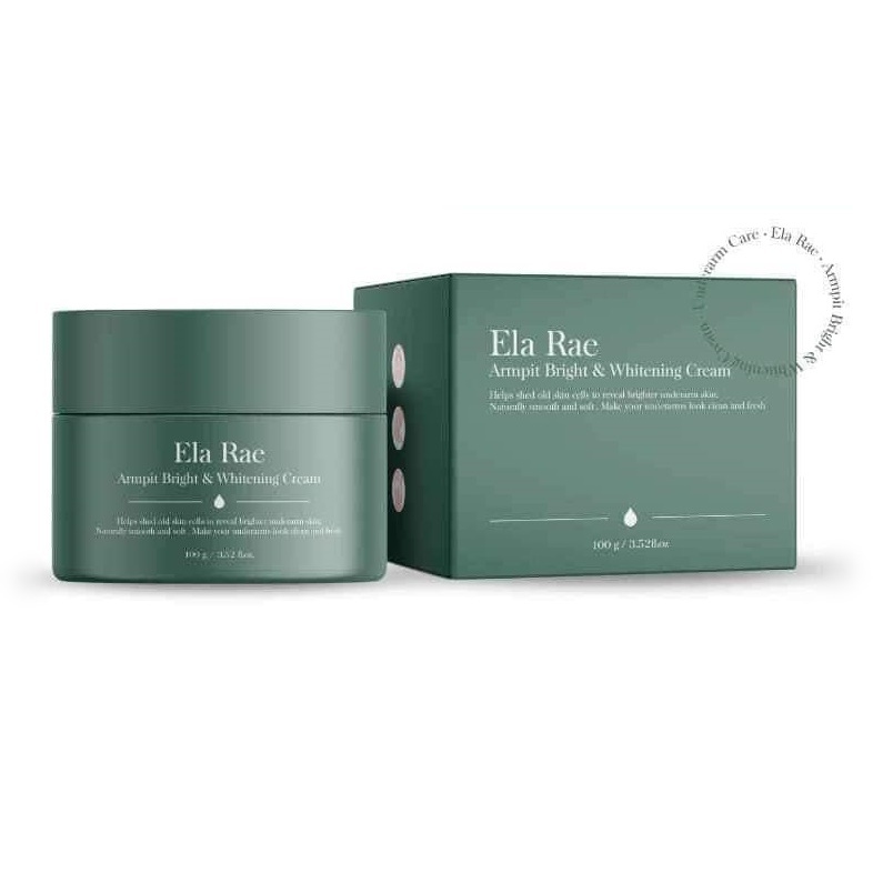 แพคเกจใหม่ (เขียว)อีล่าแรร์ ครีมทารักแร้ อีล่าแร้ Ela Rae Armpit Whitening Cream ขนาด 100ml.