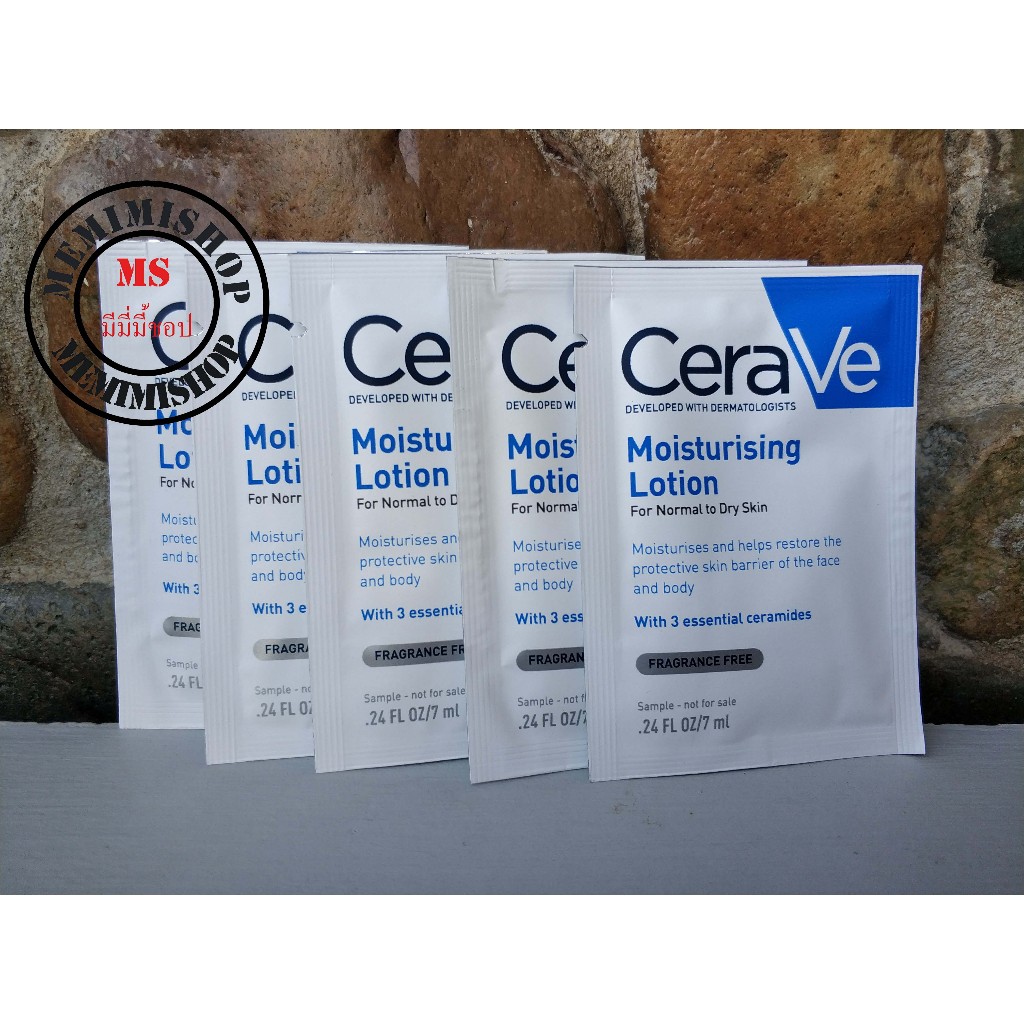 Cerave Tester ขนาดทดลอง Cerave Moisturising Lotion ขนาด 7ml(5ชิ้นตามรูป)