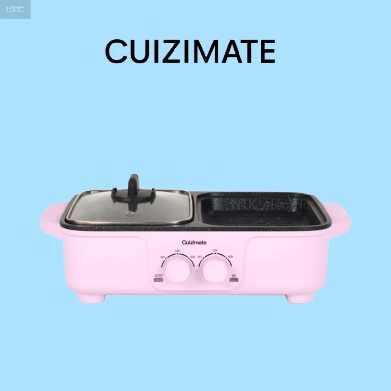 CUIZIMATE เตาปิ้งย่าง BBQ 2in1 Pink รุ่น RBSGRILL1200PK
