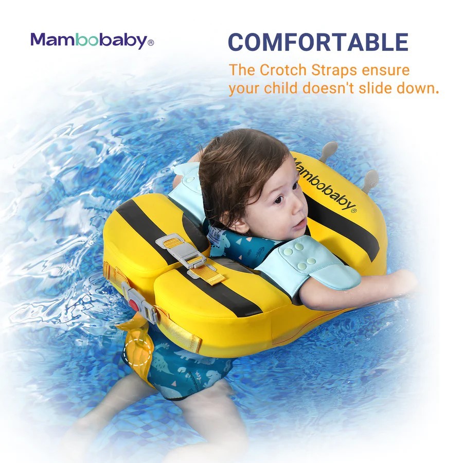 MAMBOBABY ห่วงยางไหล่ ไม่ต้องเป่าลม ม่านบังแดด UV ทุ่นลอยน้ำ 8-36 เดือน ของแท้ประกันศูนย์ไทย 1 ปี