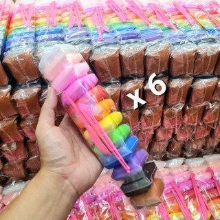 ดินเบา 12 สีพร้อมอุปกรณ์ 6 ห่อ(non toxic)