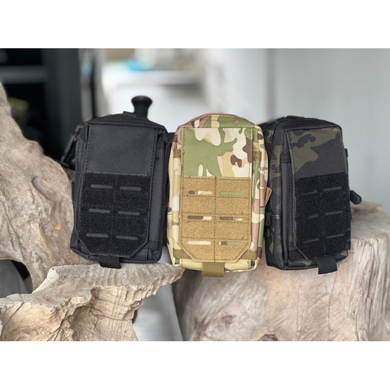 กระเป๋าใส่โทรศัพท์ ร้อยเข็มขัด ติดเสื้อเกาะได้ มี3สี ดำ พรางดำ พรางน้ำตาล