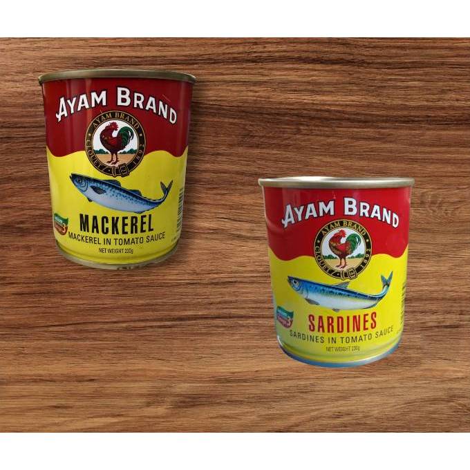 Ayam Brand canned fish In Tomato Sauce Calcium Omega3  น้ำหนัก 230 กรัม มี 2 ชนิด สินค้ามีฮาลาล