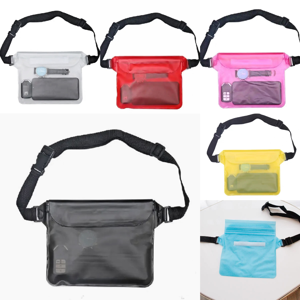 25฿ พร้อมส่ง กระเป๋าคาดอก ซองกันน้ำ สายปรับได้