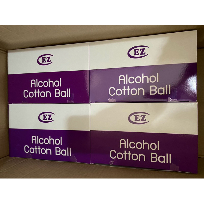 สำลีชุบแอลกอฮอล์ยี่ห้อ EZBall กล่องละ 40 แผง/แผงละ 10 ก้อนราคาต่อกล่อง แอลกอฮอล์ 70% หมดอายุ 08/08/2027