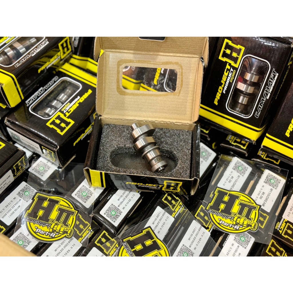 แคมแต่ง4วาล์วเวฟ125เฮง สุพรรณ แท้ๆ สำหรับใส่ฝา125 4วาล์ว/ฝา125 KOSO มีให้เลือกใช้ตั้งแต่ ลูก57ชักเดิ