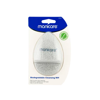Manicare ฟองน้ำทำความสะอาดหน้า M23125 BIODEGRADABLE CLEANSING MITT