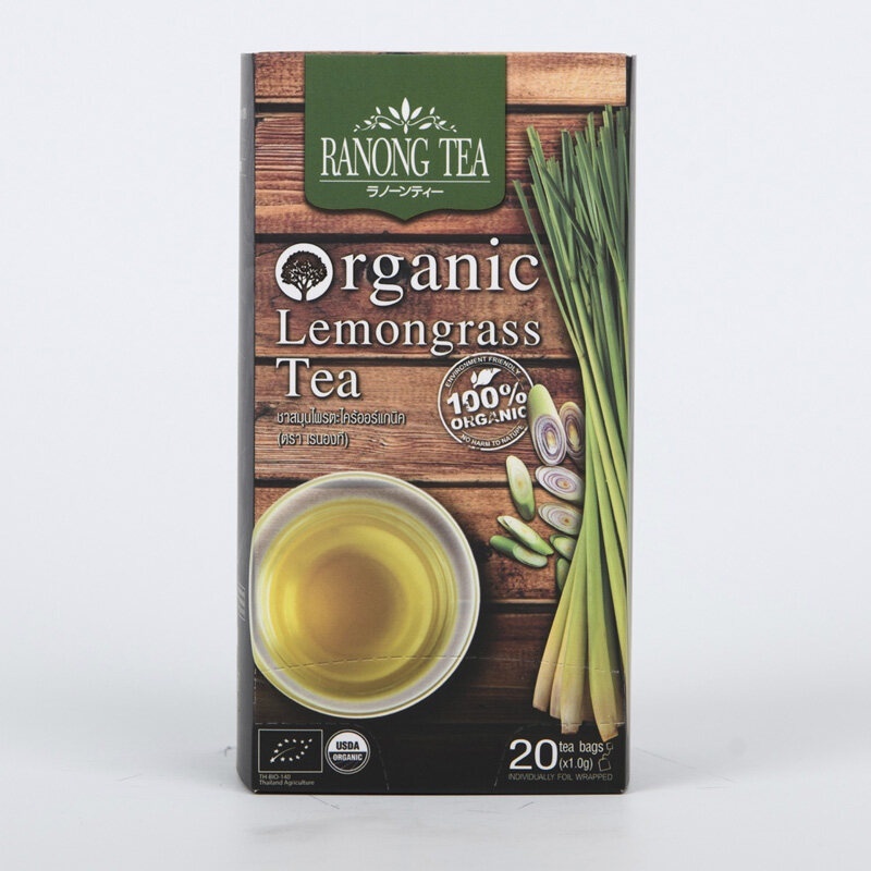 [1 แถม 1] Ranong Tea Organic Lemongrass Tea เรนองที ออร์แกนิก ตะไคร้ 20 ซอง 20 ก.