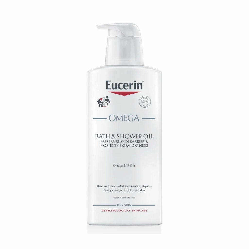 Eucerin Omega Bath And Shower Oil ยูเซอริน โอเมก้า บาธ แอนด์ ชาวเวอร์ ออยล์ ขนาด 400 ml. 21828