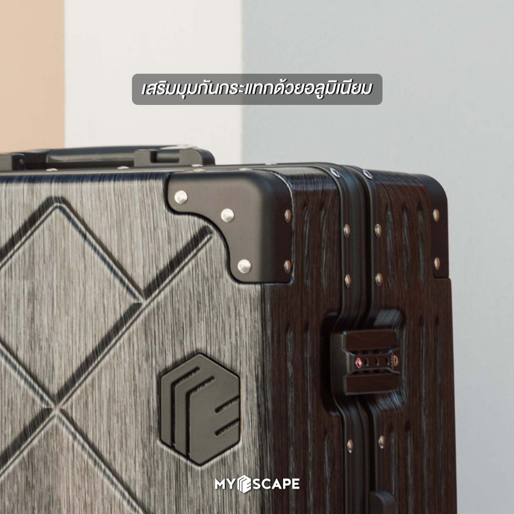 กระเป๋าเดินทางล้อลาก โครงอลูมิเนียม MY ESCAPE Bags & Luggage รุ่น Bermuda (แถมถุงคลุมPVC+ Powerbank)