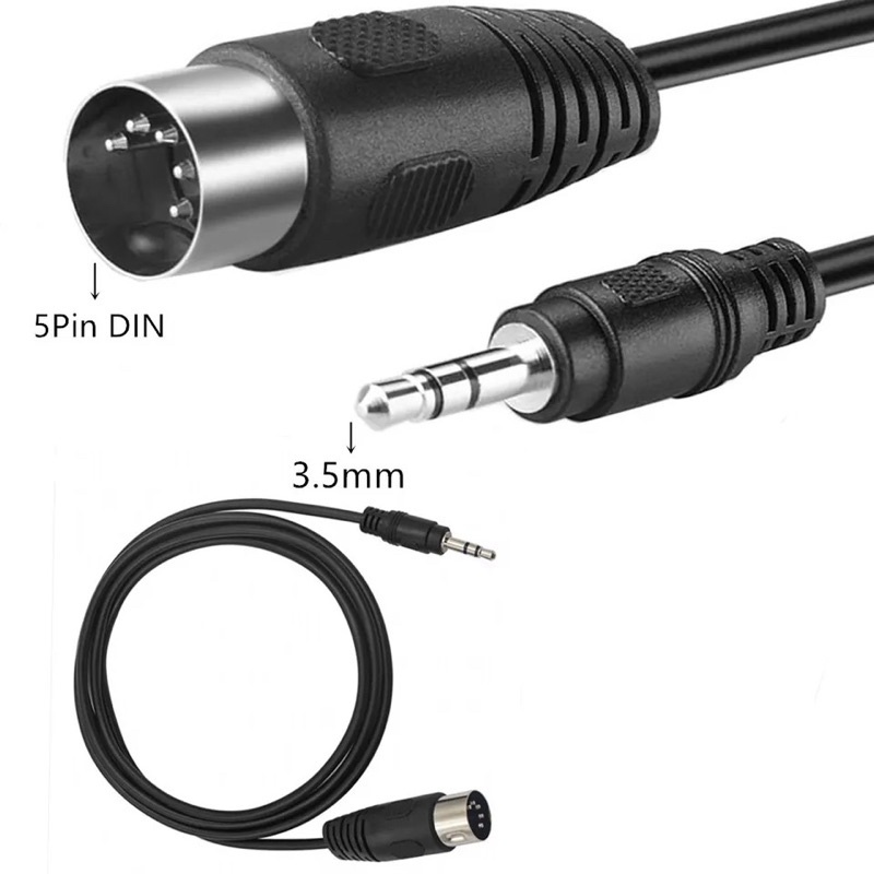 สายแปลง หัวต่อ DIN Midi Male Plug to 3.5 mm Male Stereo Jack Audio Cable 1.5 /3เมตร