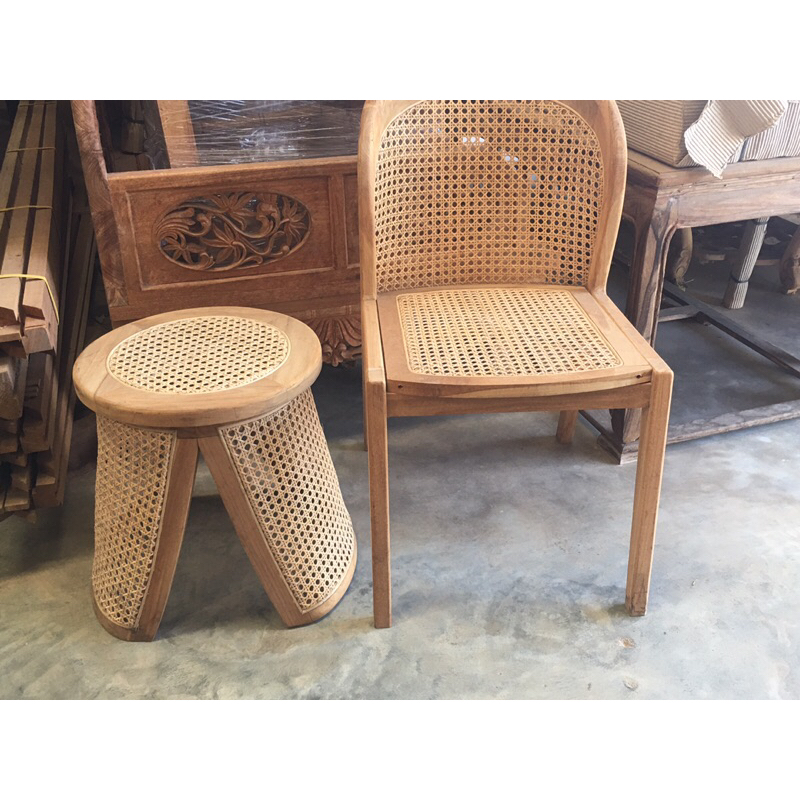 🍁พร้อมส่ง Round Coffee Table Rattan 30 .45 Cm