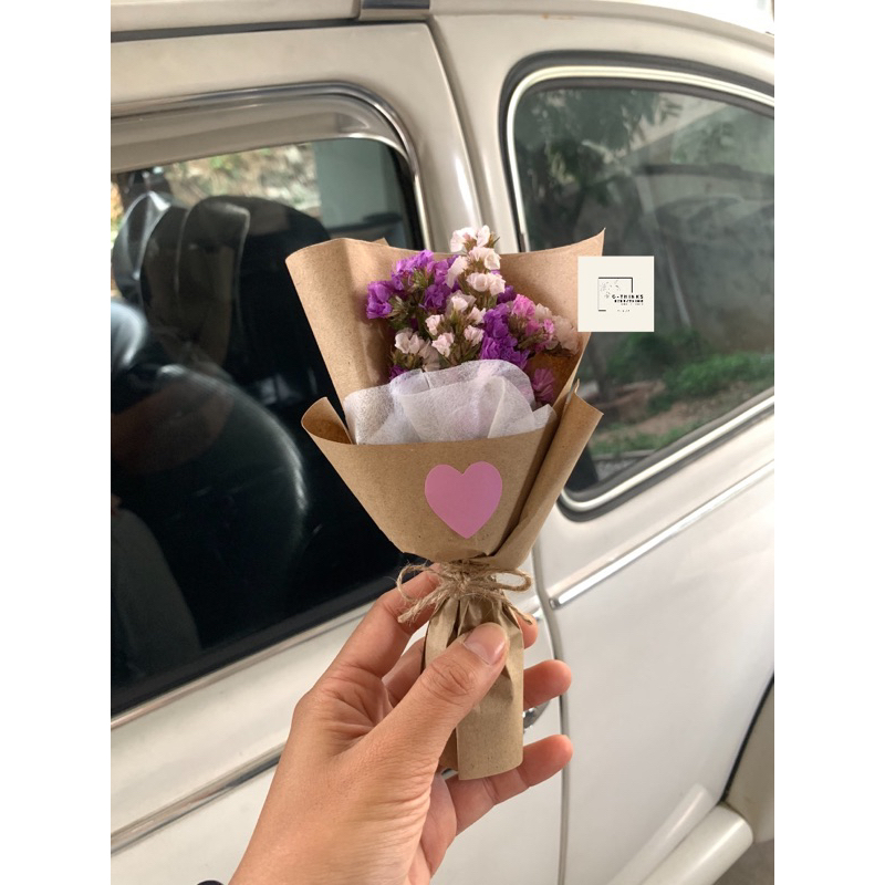 (ขั้นต่ำ 40บาท รวมได้ทั้งร้าน)ช่อดอกไม้ สแตติส แห้ง ของขวัญวันปัจฉิม ให้เพื่อน ให้แฟน ขอบคุณลูกค้า น่ารัก ราคาถูก