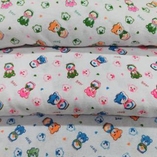 ผ้าสำลีทำผ้าอ้อม หน้าผ้า 36 นิ้ว ลายหมี (ราคาต่อ 1 เมตร / ตั…