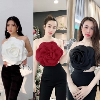 เกาะอก ดอกกุหลาบ สุดแซ่บ แต่งซิปหลัง KA03