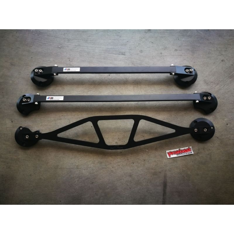 ค้ำโช๊คหน้าบนห้องเครื่อง ค้ำโช๊ค หน้าบน ค้ำหูโช๊ค รถ BM BMW E46 E36 สีดำ สีดำด้าน คานค้ำ กันสะเทือน