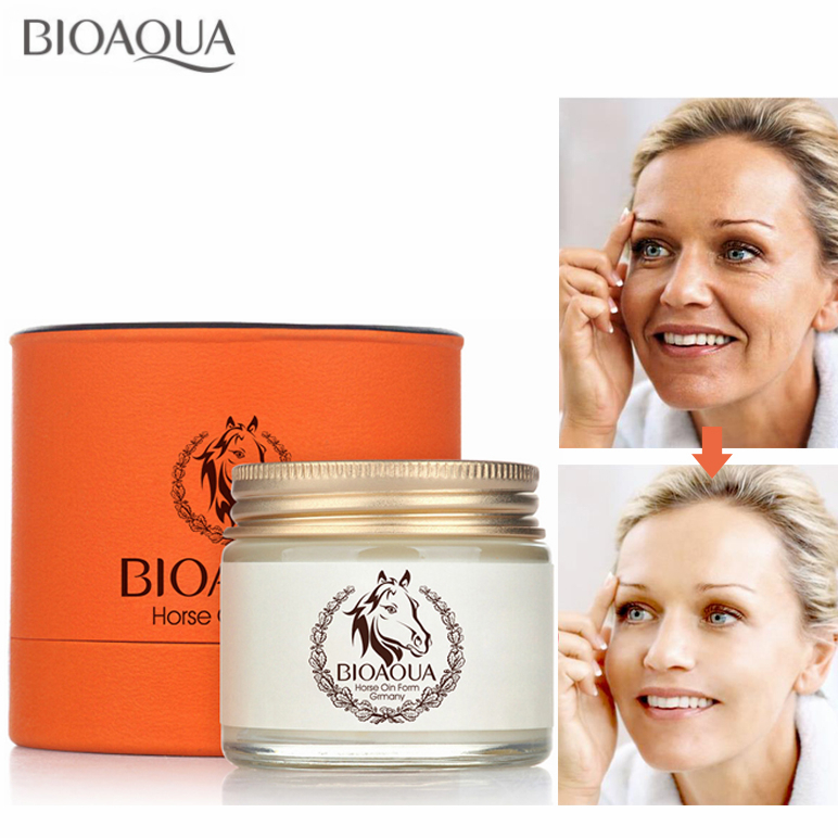 ครีมน้ำมันม้า HORSE OIL OINTMENT CREAM [70 กรัม] BIOAQUA ผิวกระชับเต่งตึง หน้าฟู ผิวอิ่มน้ำ
