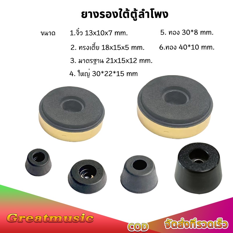 (1ตัว) ยางรองตู้ ขาตู้ ยางรองลำโพง diy และเฟอร์นิเจอร์ อะไหล่เครื่องเสียงพกพา ยางรองใต้ตู้ลำโพง