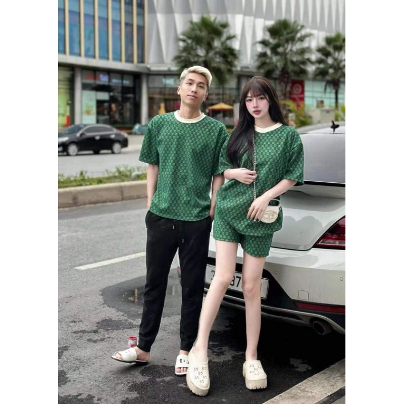 พร้อมส่งจ้า เช็ตคู่ สีเขียวเหนียวทรัพย์