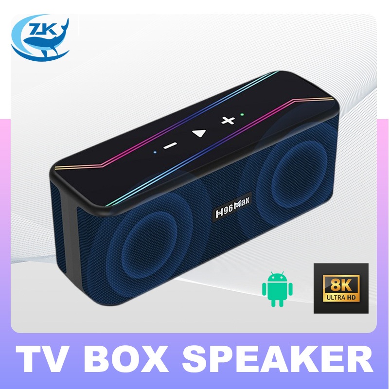 H96 Max M7 TV BOX Speaker 2 in 1กล่องรับสัญญาณทีวี เครื่องเล่นมีเดีย Ultra HD 8K Smart TV Box พร้อมร