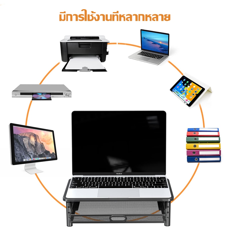 ขาตั้งจอคอม นำลิ้นชักมา ความสูง 3 ระดับ 10-12-14ซม เหมาะสำหรับจอคอมพิวเตอร์ เครื่องพิมพ์ โทรทัศน์ และโฮสต์