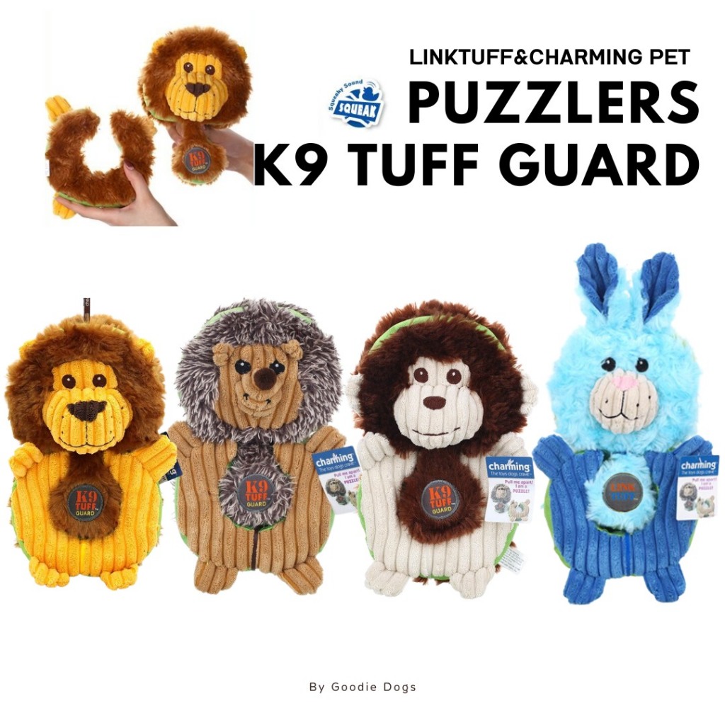 ของเล่นทนกัด PUZZLERS K9 รูปตุ๊กตาสัตว์ Goodie Dogs
