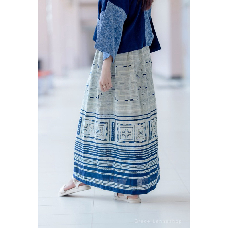 Grace Lannashop กระโปรงยาว กระโปรงยาวผ้าสาลู กระโปรงยาวผ้านุ่มใส่สบาย