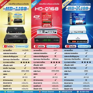 กล่อง INFOSAT HD-Q168 กล่องทีวีดาวเทียมไฮบริด (ใช้งานได้ทั้งระบบ C/KU/รองรับ Youtube)