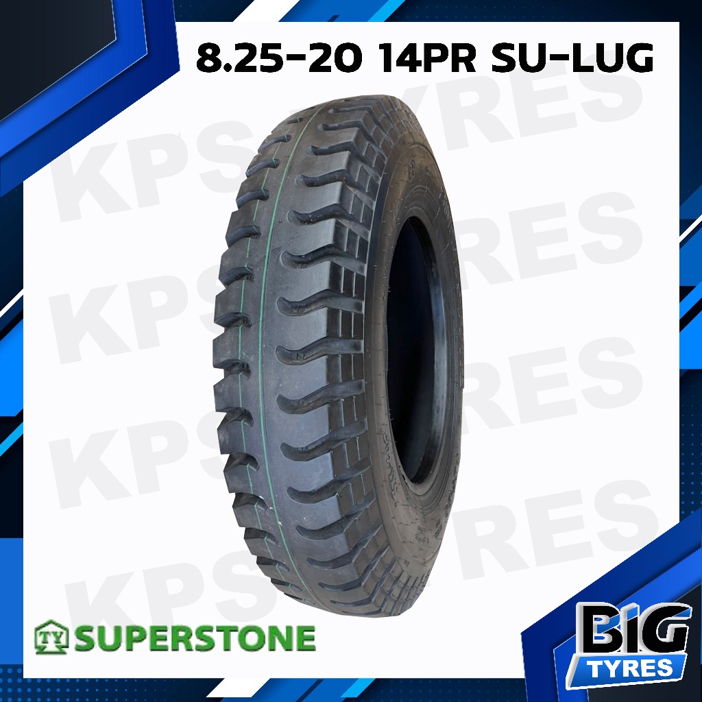 8.25-20 14PR ยี่ห้อ Superstone รุ่น SU-LUG ลายดอกหลัง ยางรถบรรทุก