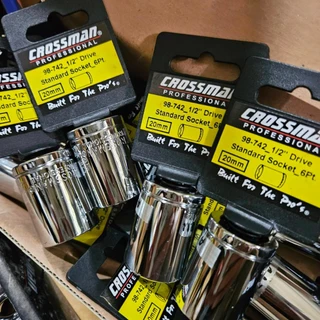 ✨ของแท้💯ลูกบล็อกสั้น 1/2" (4หุน) ขนาด 8-32mm CROSSMAN ลูกบ็อก6เหลี่ยม ลูกบล็อค4หุน Made in Taiwan