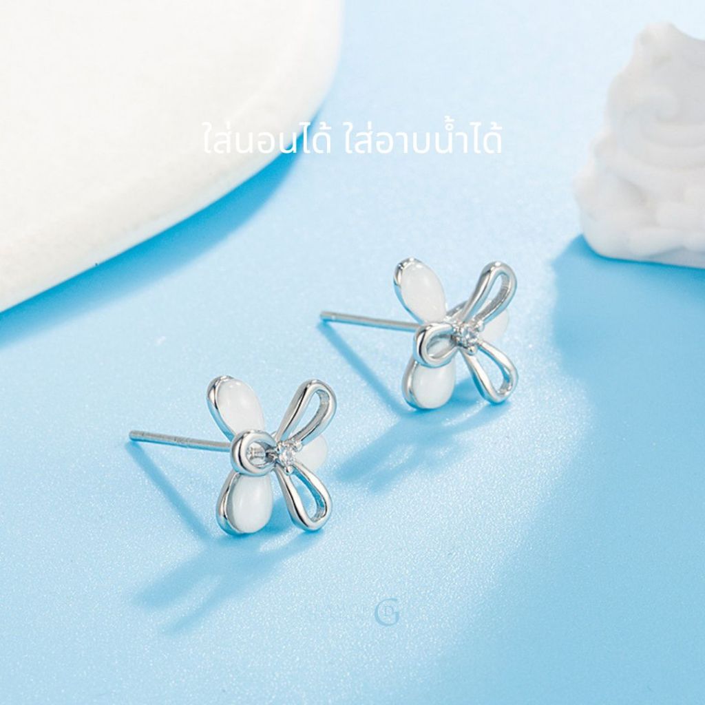 GLAMOR✨ต่างหูสวยๆ Flowers Of Love ต่างหูเงิน ของขวัญญาติผู้ใหญ่ ตุ้มหูเพชรcz ต่างหูแฟชั่น ตุ้มหูเงิน925 ตุ้มหูผู้หญิง