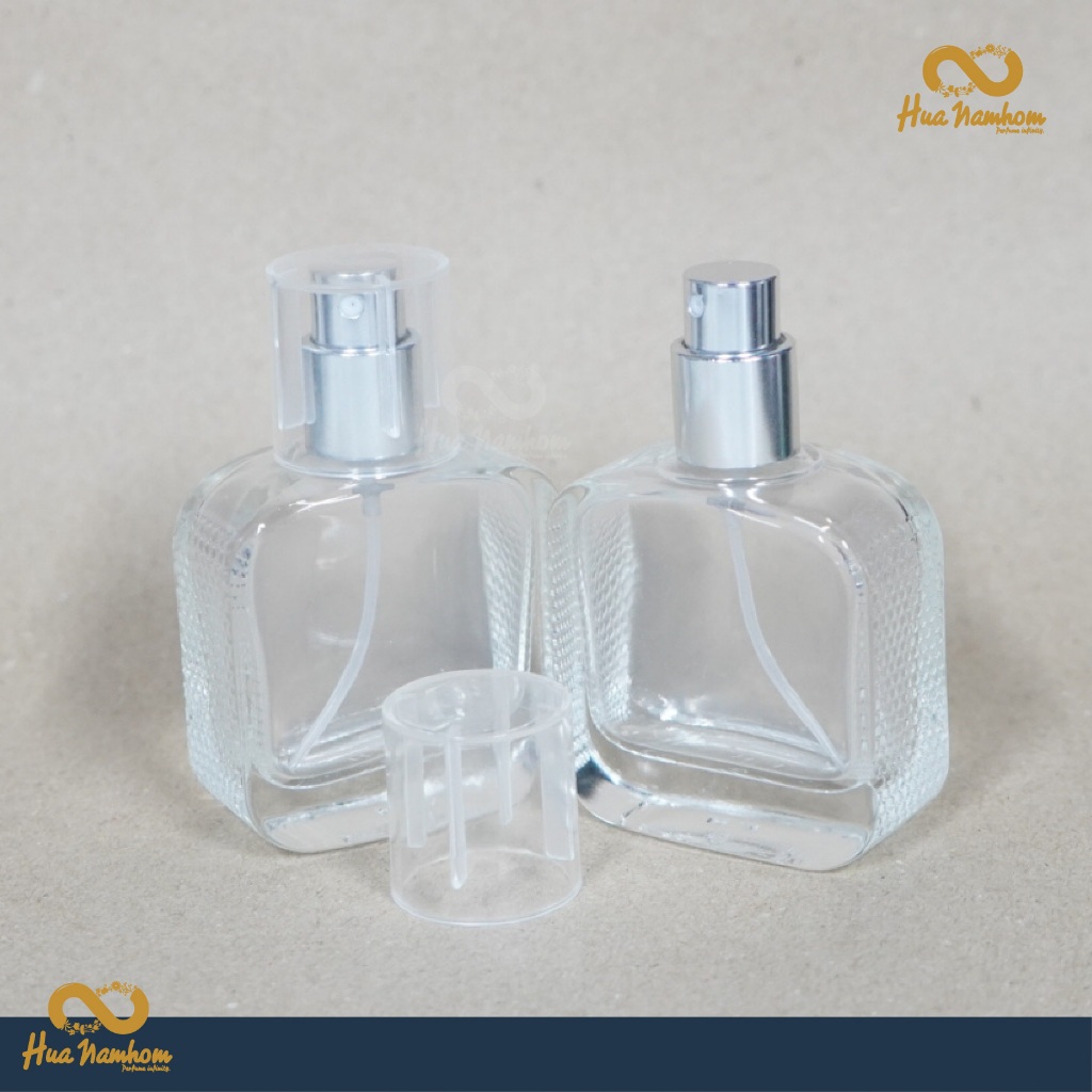 ขวดสเปรย์ทรงคอส ขวดแก้วชนิดขุ่น ฝาครอบพลาสติก ขนาดบรรจุ 30ml