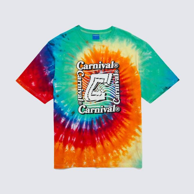 เสื้อยืด Carnival x Platform66 Beach Club Collection Tie Dye T-Shirt 2019 มัดย้อม Size L PF66 ของแท้ หายาก