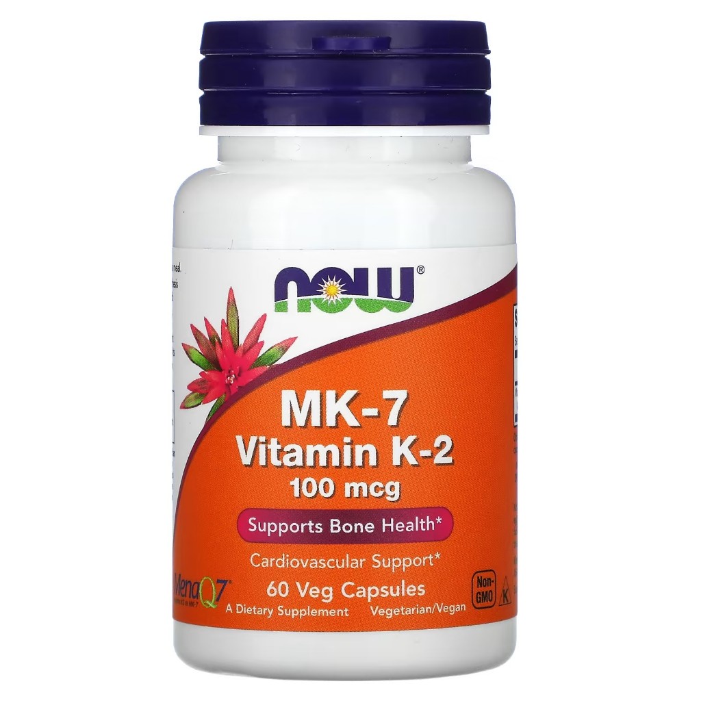 NOW, MK-7 Vitamin K-2, 100 mcg, 60 Veg Capsules