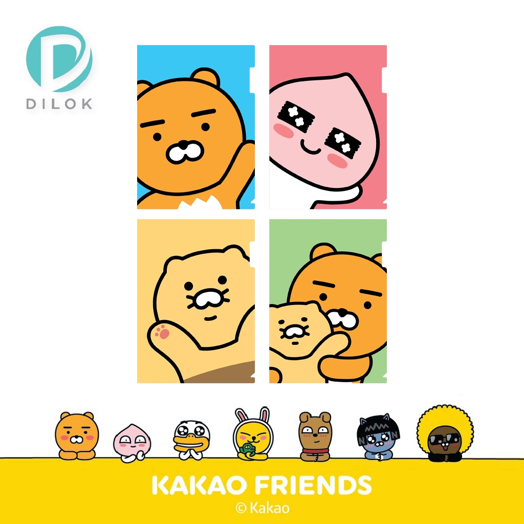 KAKAO FRIENDS แฟ้มซอง A4 แฟ้มเอกสาร ดีไซน์สุดคิวท์ เก็บเอกสารง่าย สีสันสดใส KK320