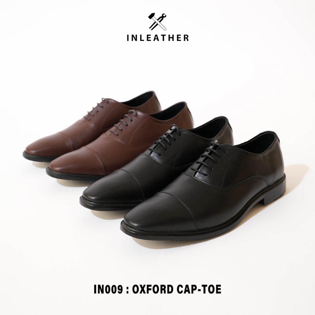 InLeather - 009 Oxford Cap Toe รองเท้าหนังวัวแท้