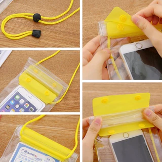 ซองกันน้ำ กระเป๋ากันน้ำ สีใส น่ารักๆ ใส่โทรศัพท์ขนาดใหญ่ได้ พร้อมส่ง