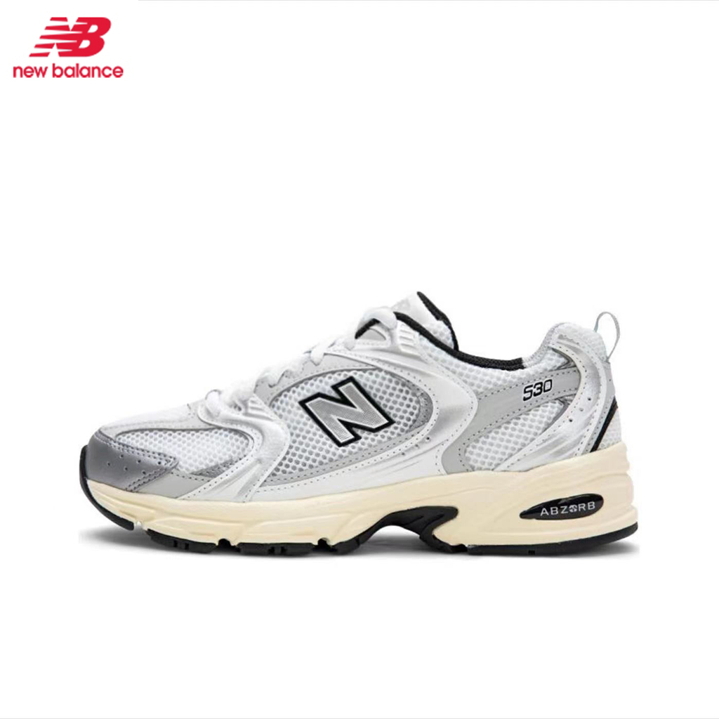 New Balance รองเท้าผ้าใบ รองเท้าแฟชั่น New Balance NB 530 ของแท้100% 【สีเงิน - ดำ】