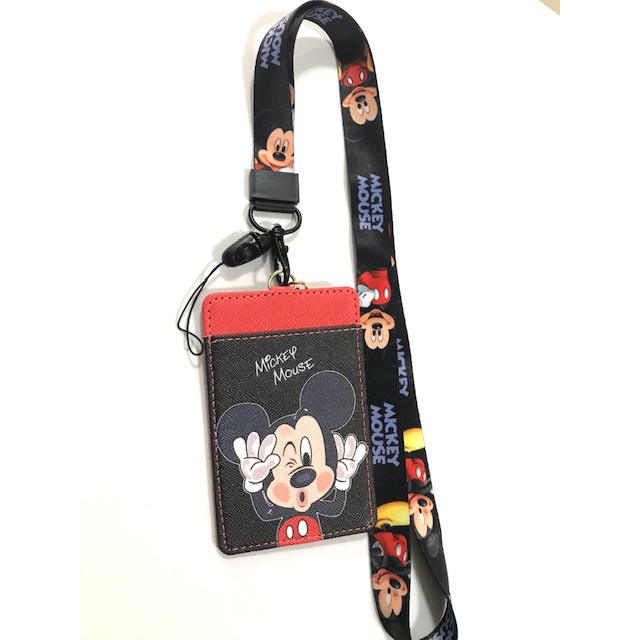 MICKEY  MOUSE 2H  ที่ใส่บัตร  พร้อมสายคล้องคอ ลาย MICKEY  2H  น่ารัก งานดี สวยงาม MNN