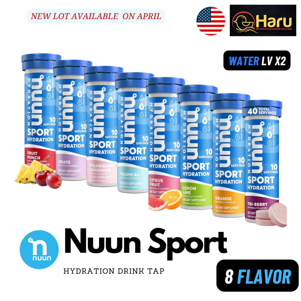 **New Look**  Nuun Hydration Electrolyte Sport : เม็ดฟู่เกลือแร่แบบเม็ดผสมน้ำ